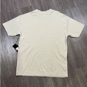 Reserved Supply Mens Buttercream Oversized Fit Crewneck T Shirt Size S
